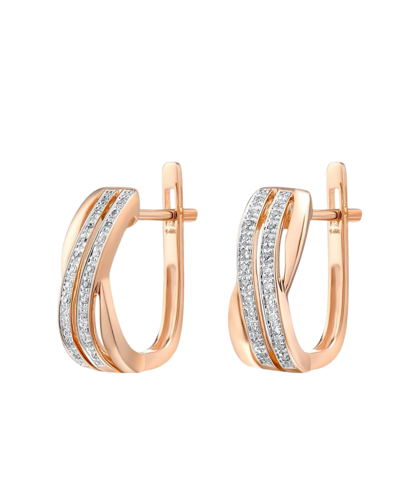 Kuldkõrvarõngad teemantidega