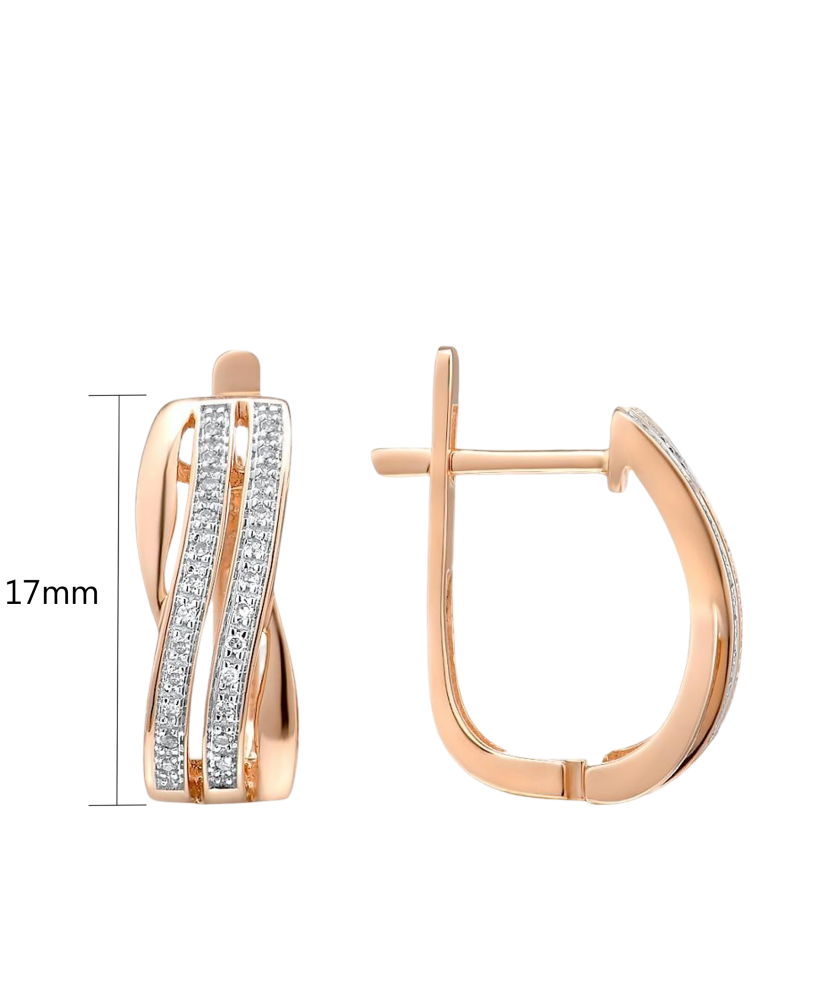 Kuldkõrvarõngad teemantidega