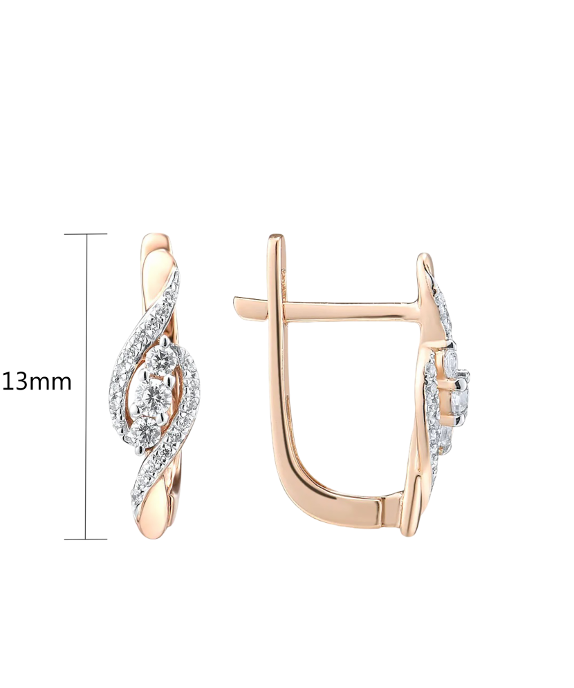 Kuldkõrvarõngad teemantidega