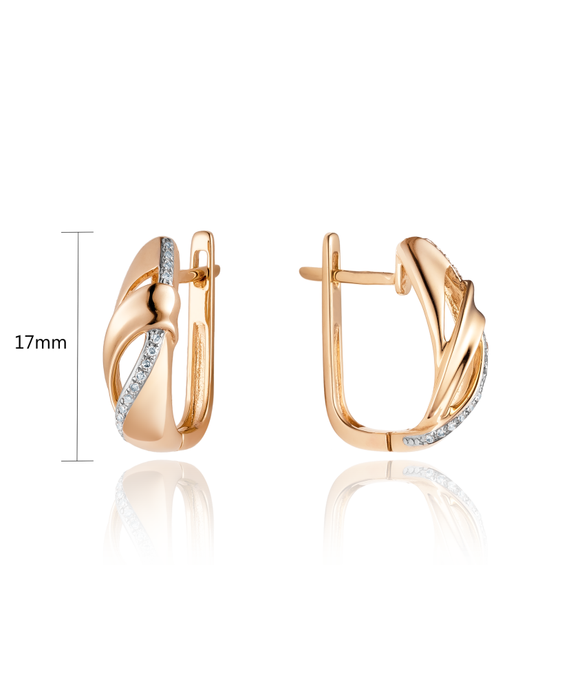 Kuldkõrvarõngad teemantidega