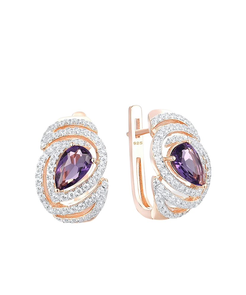 Kullatud Hõbekõrvarõngad tsirkoonidega