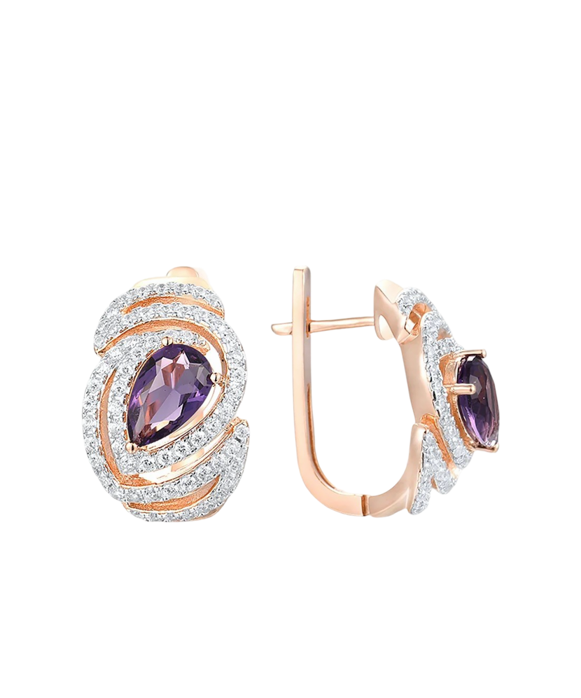 Kullatud Hõbekõrvarõngad tsirkoonidega