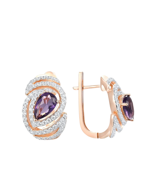 Kullatud Hõbekõrvarõngad tsirkoonidega