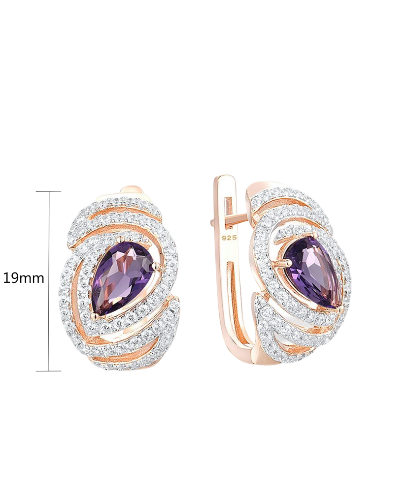 Kullatud Hõbekõrvarõngad tsirkoonidega