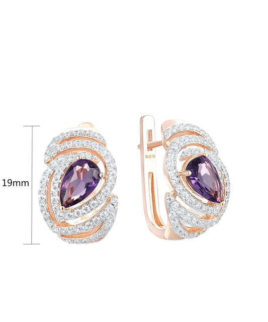 Kullatud Hõbekõrvarõngad tsirkoonidega