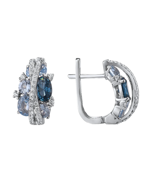 Hõbekõrvarõngad tsirkoonidega