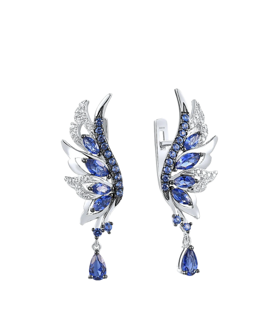 Hõbekõrvarõngad tsirkoonidega