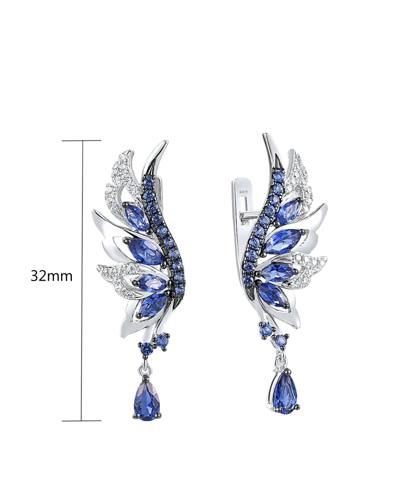 Hõbekõrvarõngad tsirkoonidega