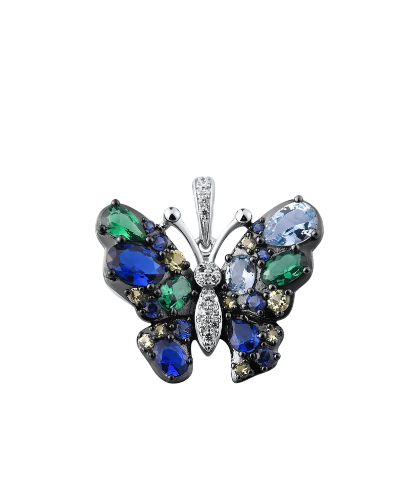 Hõbesõrmus tsirkoonidega "Liblikas"