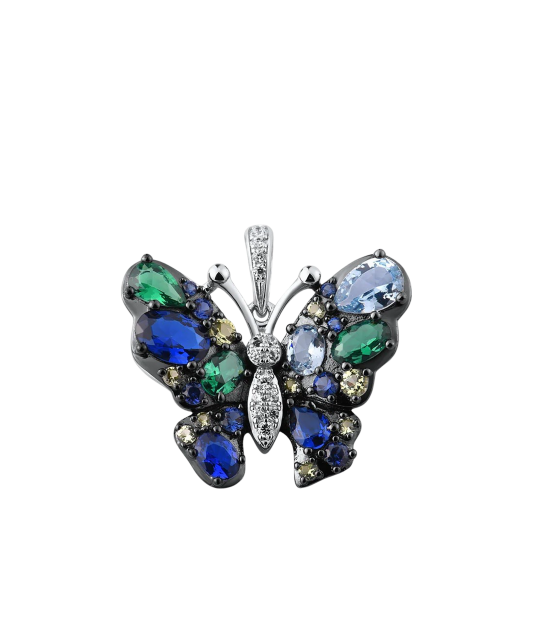 Hõbesõrmus tsirkoonidega "Liblikas"