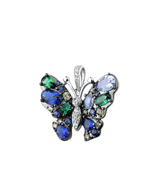 Hõbesõrmus tsirkoonidega "Liblikas"