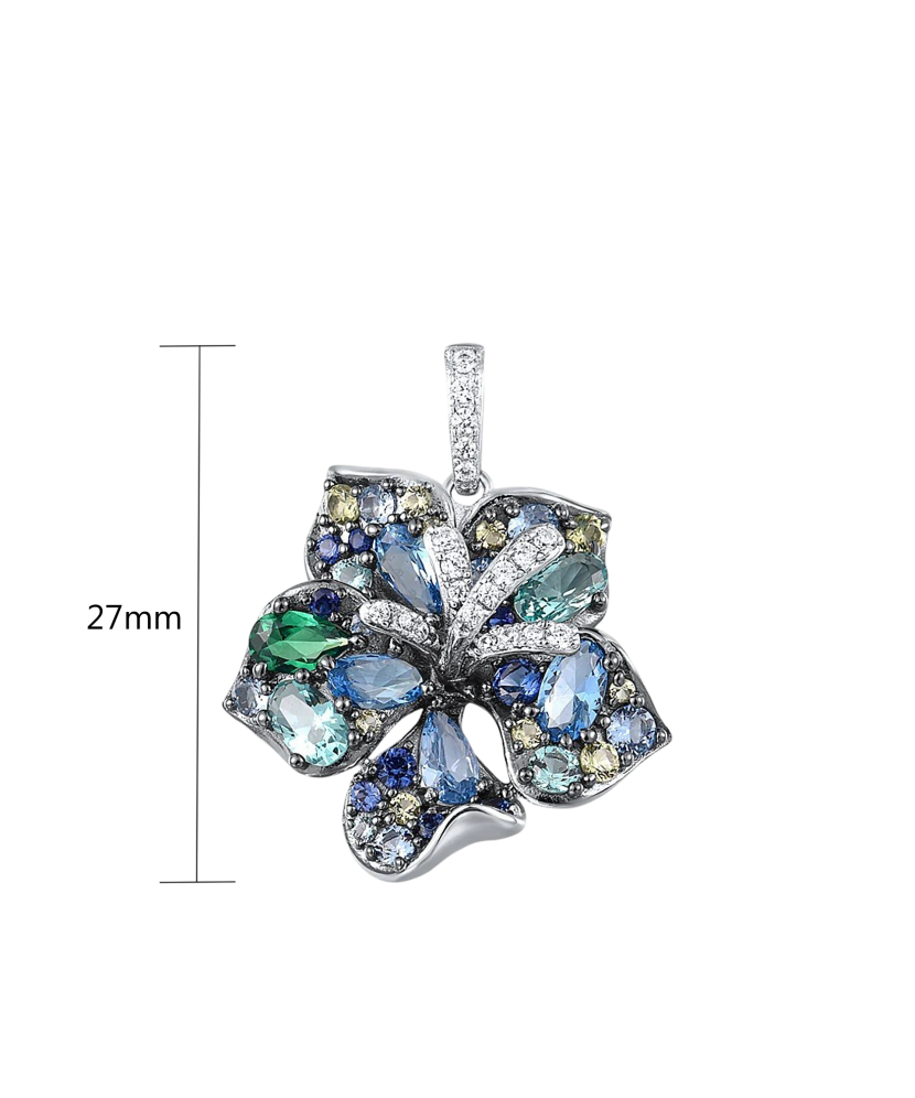 Hõbedast ripats tsirkoonidega ja spinellid