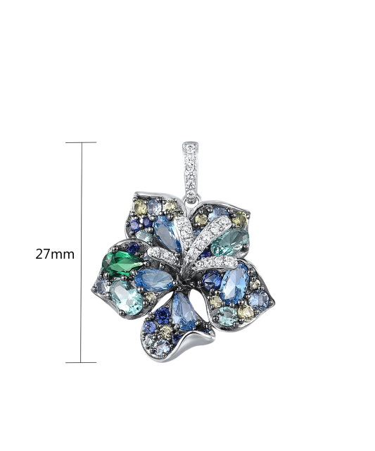 Hõbedast ripats tsirkoonidega ja spinellid