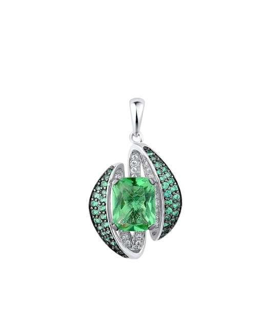 Hõbedast ripats tsirkoonidega ja spinellid