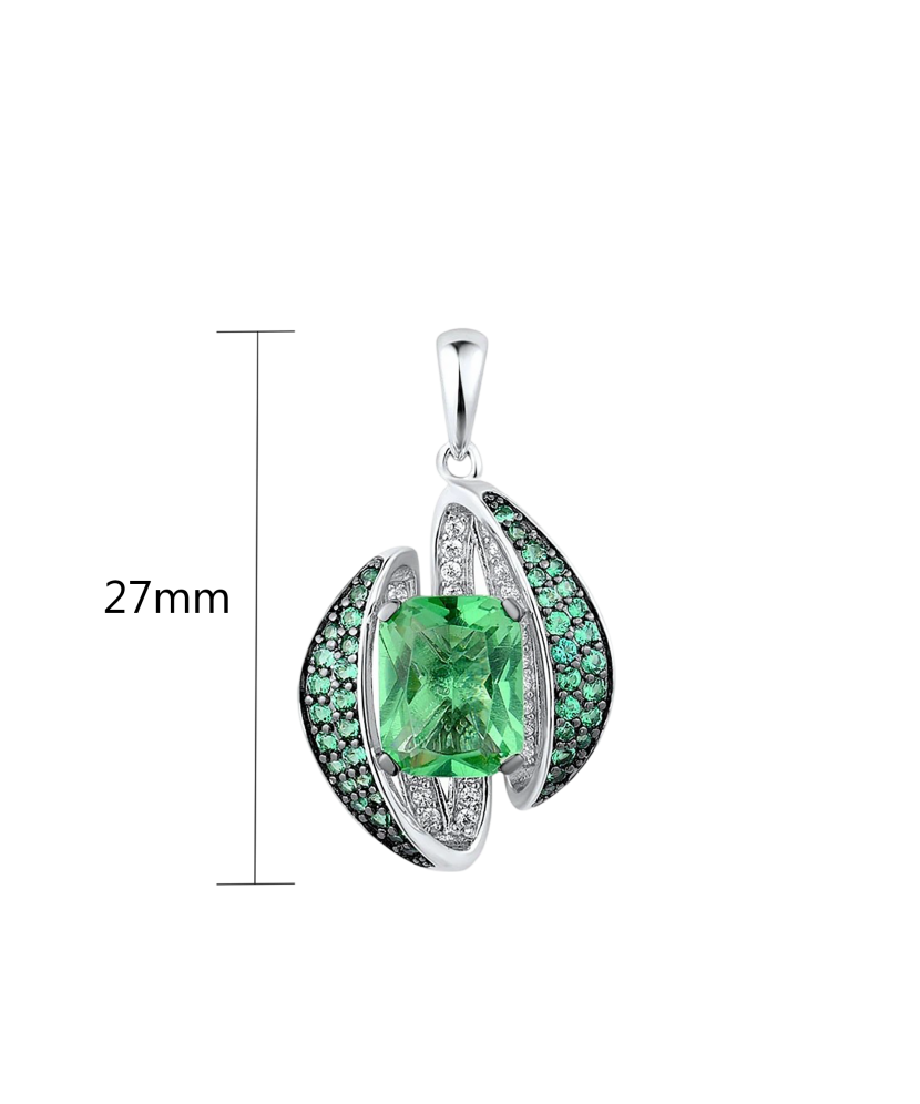 Hõbedast ripats tsirkoonidega ja spinellid