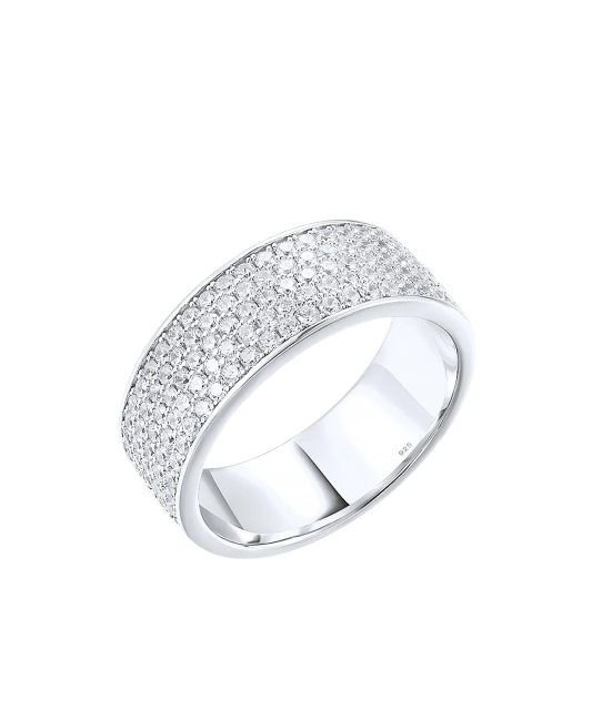 Hõbesõrmus tsirkoonidega