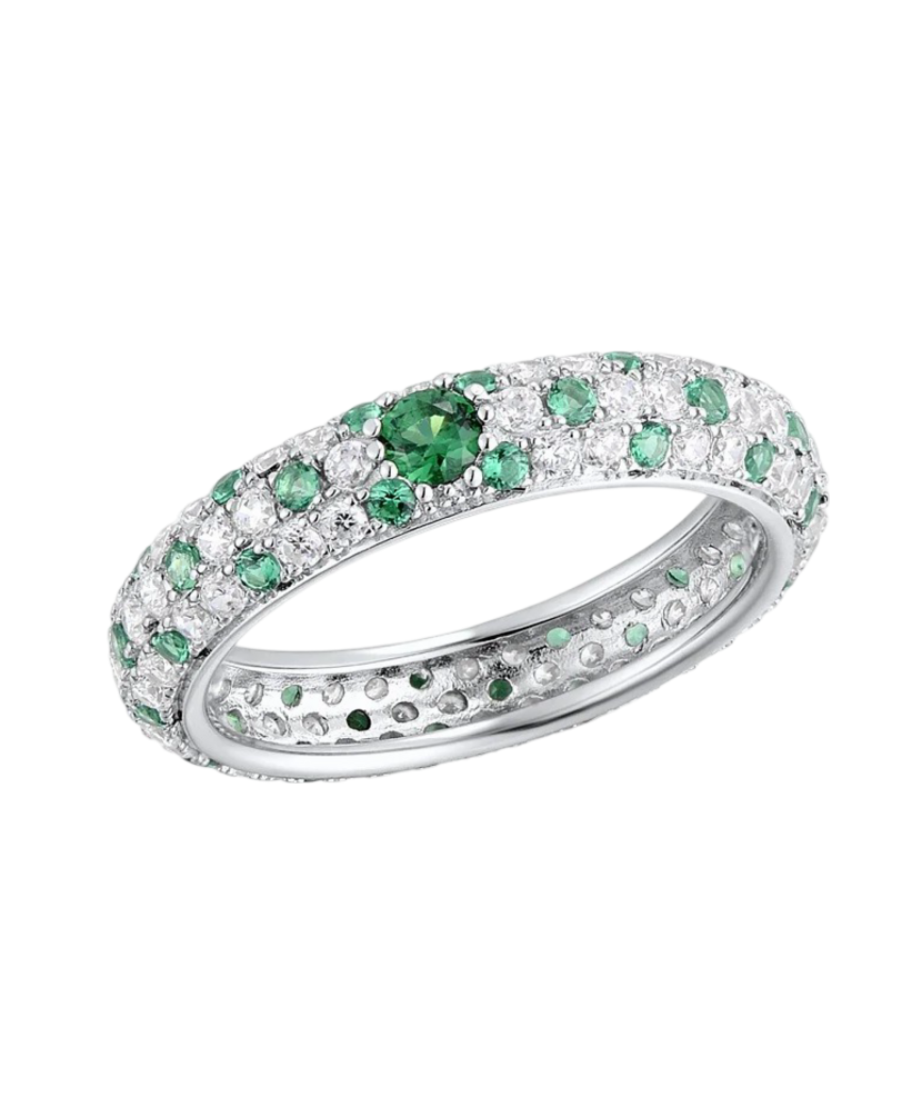 Hõbesõrmus tsirkoonidega