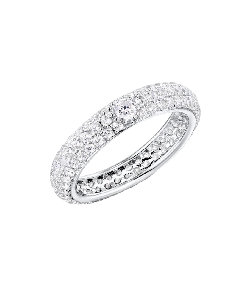 Hõbesõrmus tsirkoonidega