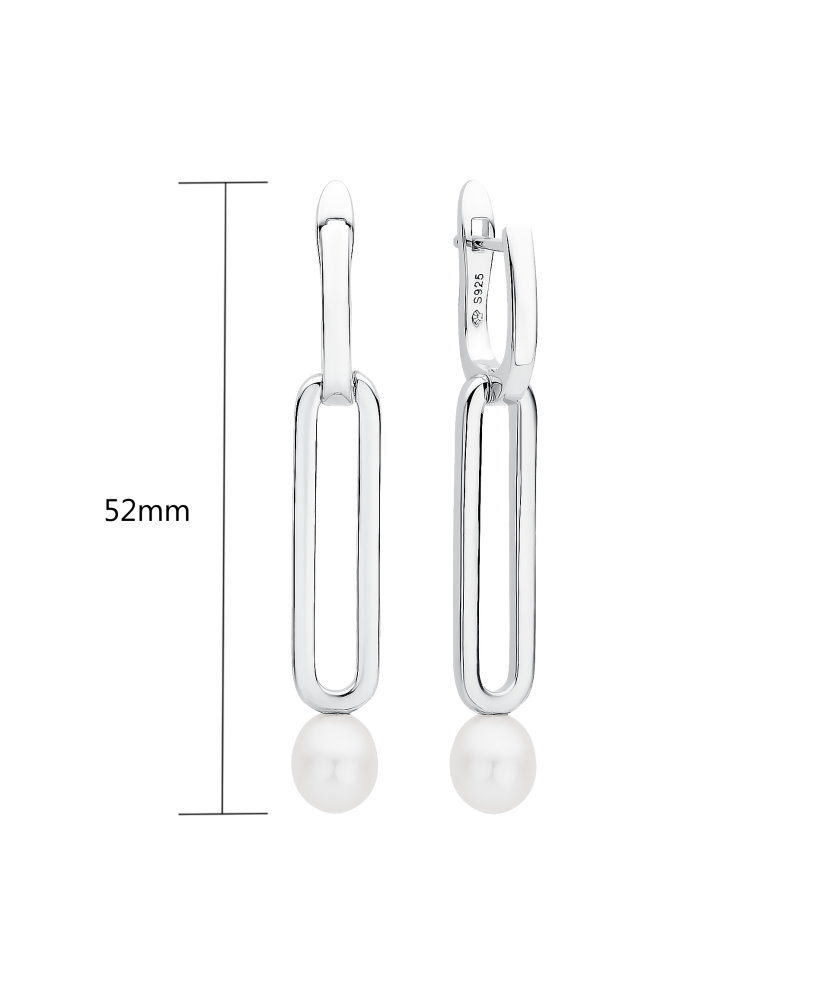 Hõbekõrvarõngad pärlitega