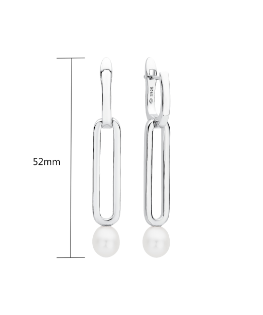 Hõbekõrvarõngad pärlitega