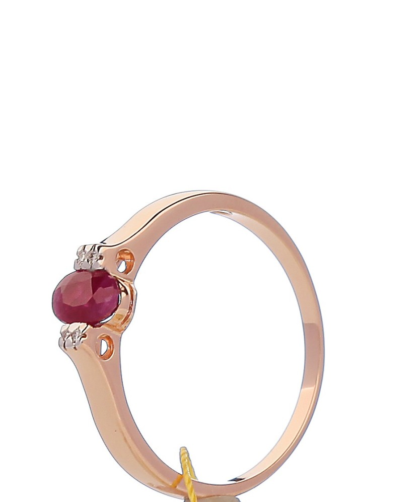 Kuldsõrmus rubiini ja briljantidega - Kuldsõrmused - Goldinga