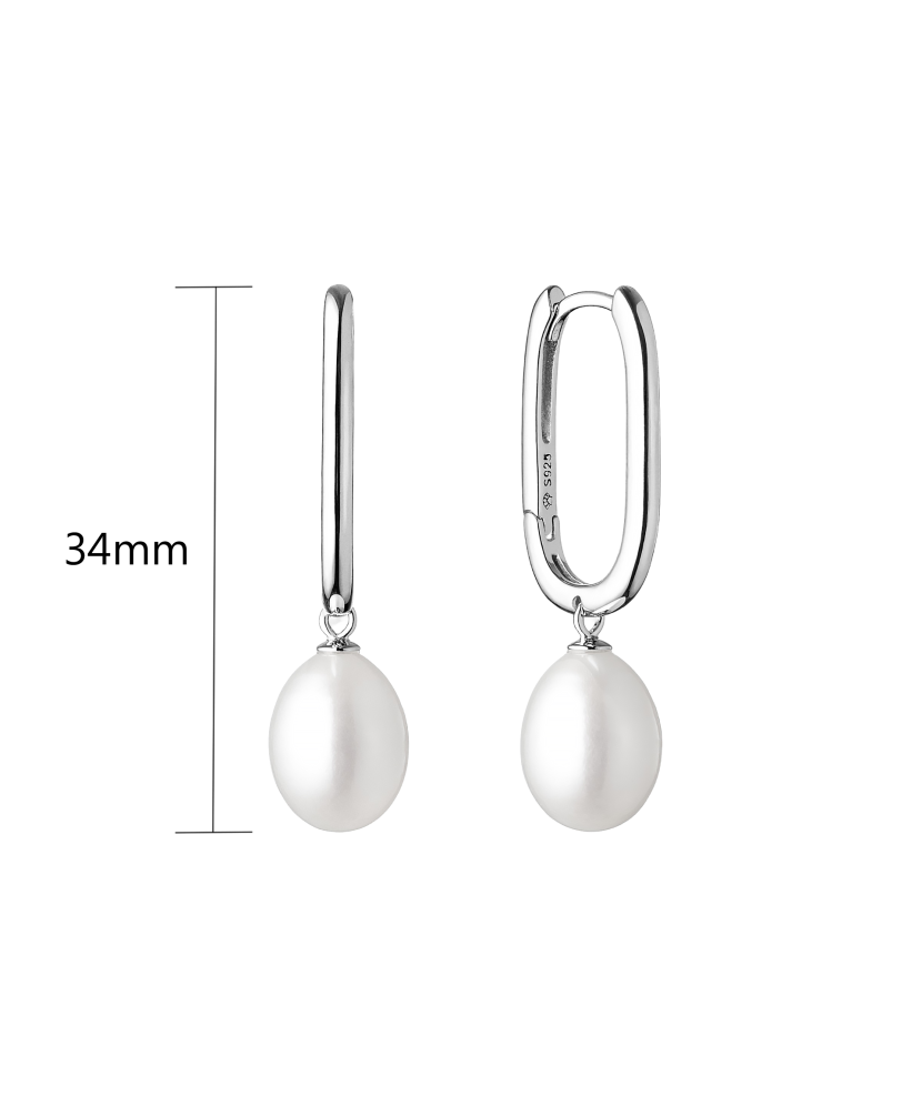 Hõbekõrvarõngad pärlitega