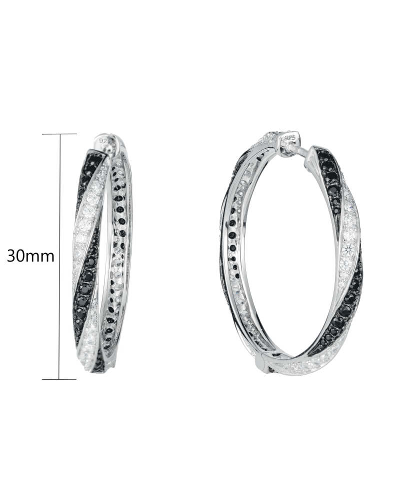 Hõbedast kõrvarõngad tsirkoonide ja spinellidega