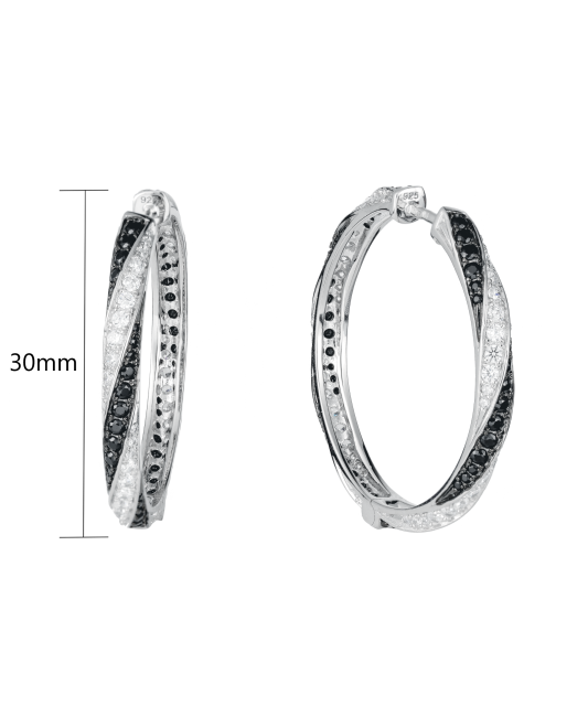 Hõbedast kõrvarõngad tsirkoonide ja spinellidega