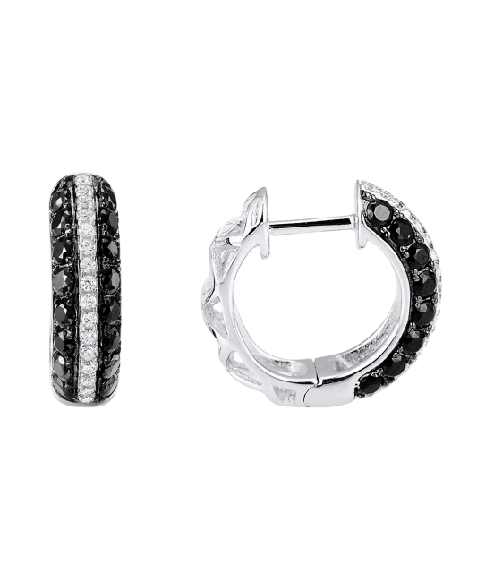 Hõbedast kõrvarõngad tsirkoonide ja spinellidega