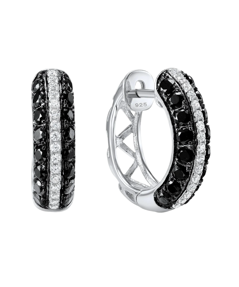 Hõbedast kõrvarõngad tsirkoonide ja spinellidega