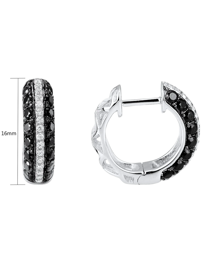 Серебряные серьги со шпинелями и цирконами