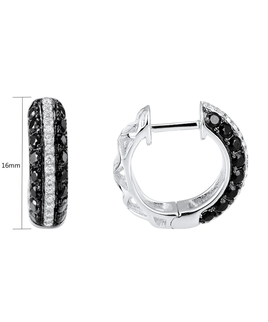 Hõbedast kõrvarõngad tsirkoonide ja spinellidega