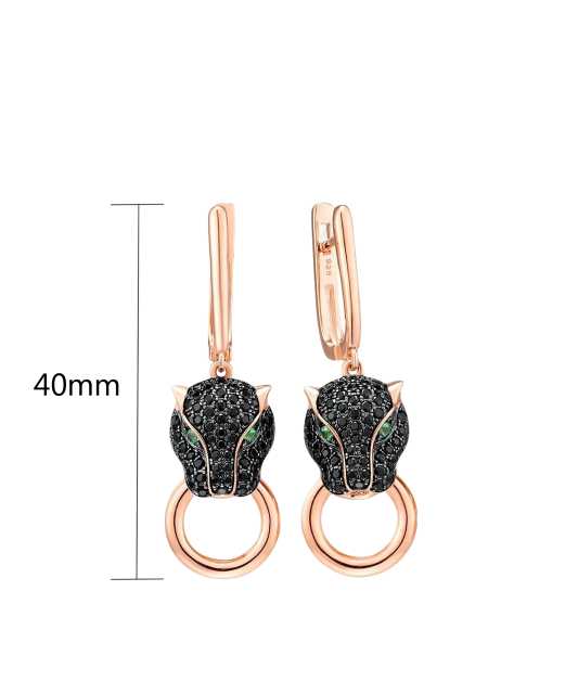 Позолоченные серебряные серьги со шпинелями