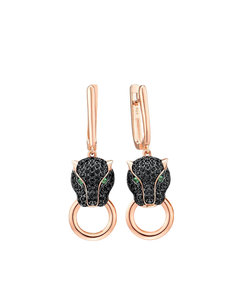 Kullatud Hõbedast spinellidega kõrvarõngad