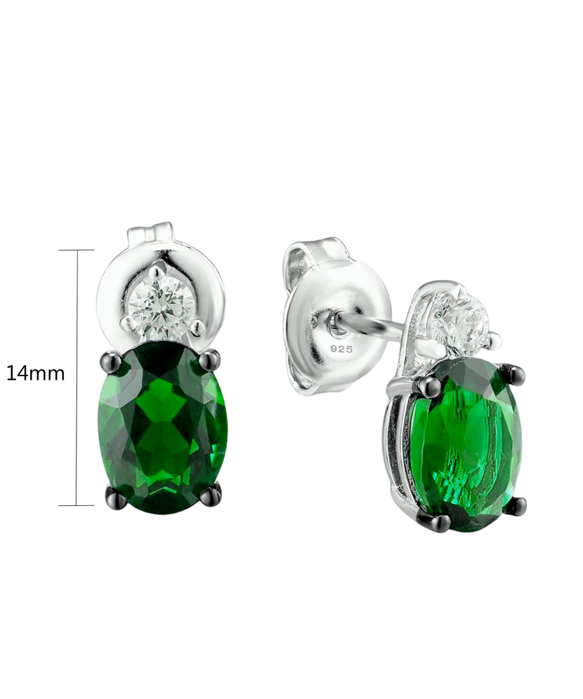 Серьги из серебра с цирконами