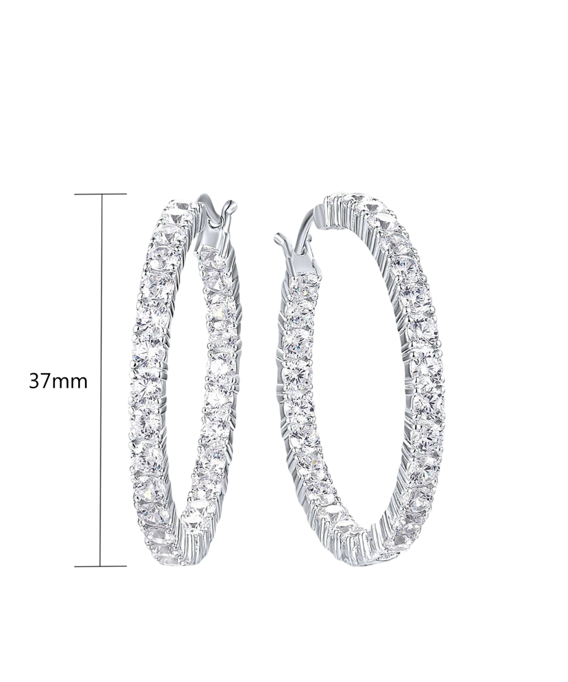 Hõbekõrvarõngad tsirkoonidega