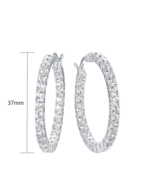 Hõbekõrvarõngad tsirkoonidega