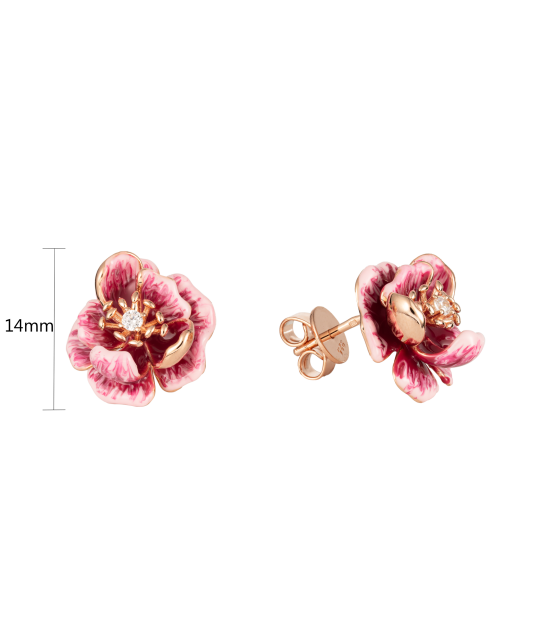 Kullatud Hõbedast kõrvarõngad tsirkoonide ja emailiga