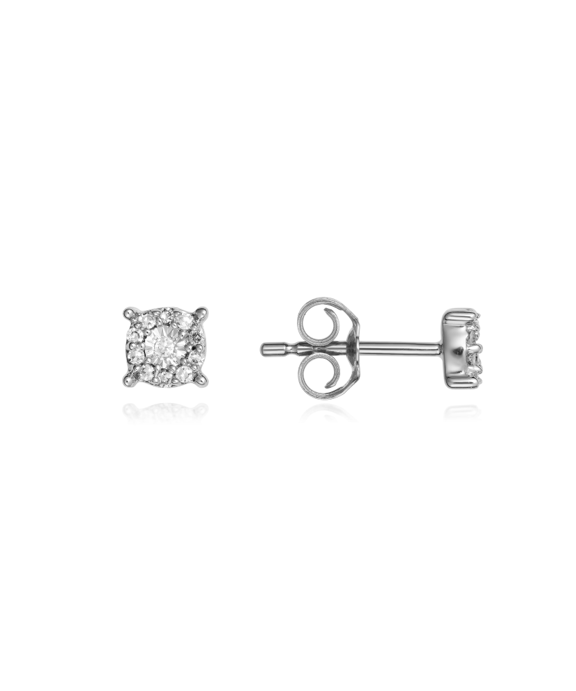 Серьги из белого золота с бриллиантами