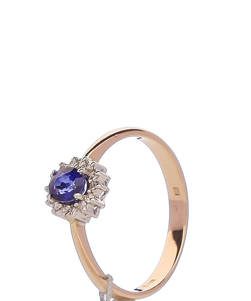 Kuldsõrmus safiiri ja briljantidega - Kuldsõrmused - Goldinga