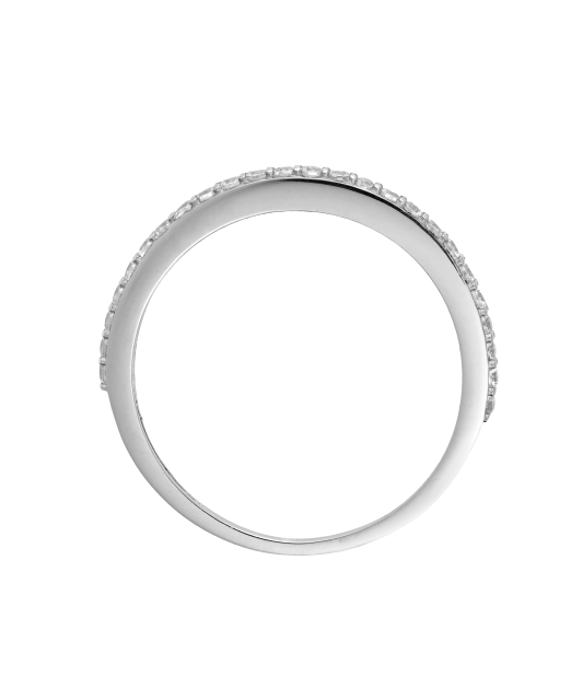 Valgest kullast sõrmus tsirkoonidega