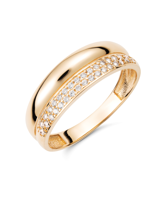 Золотое кольцо с цирконами