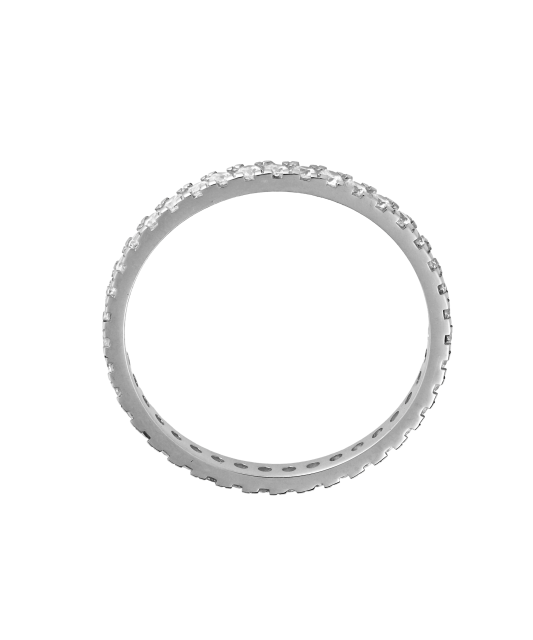 Valgest kullast sõrmus tsirkoonidega