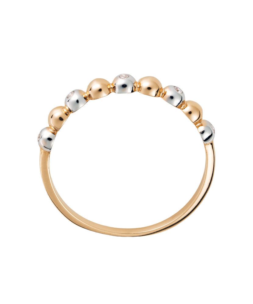 Золотое кольцо с цирконами