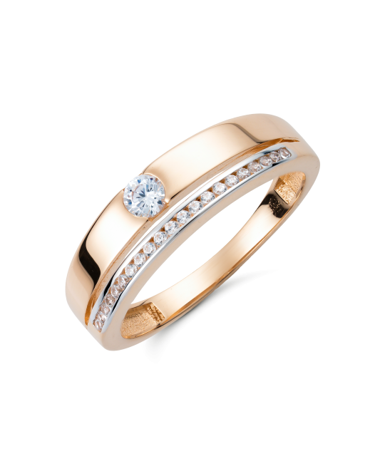 Kuldsõrmus tsirkoonidega