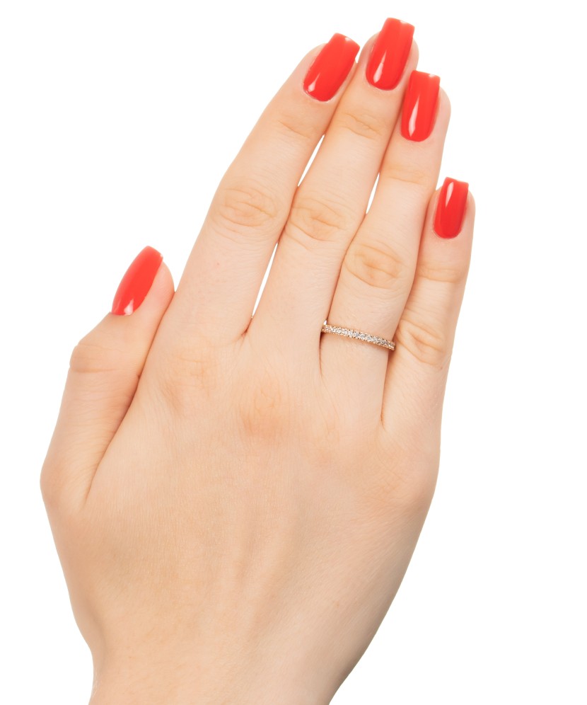 Золотое кольцо с цирконами