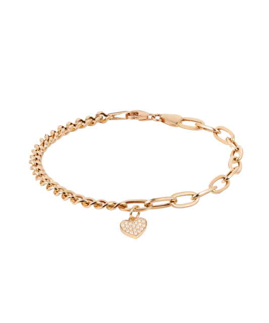 Золотой браслет с цирконами