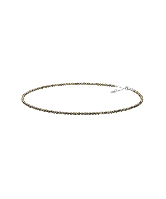 Колье с пиритом и серебром