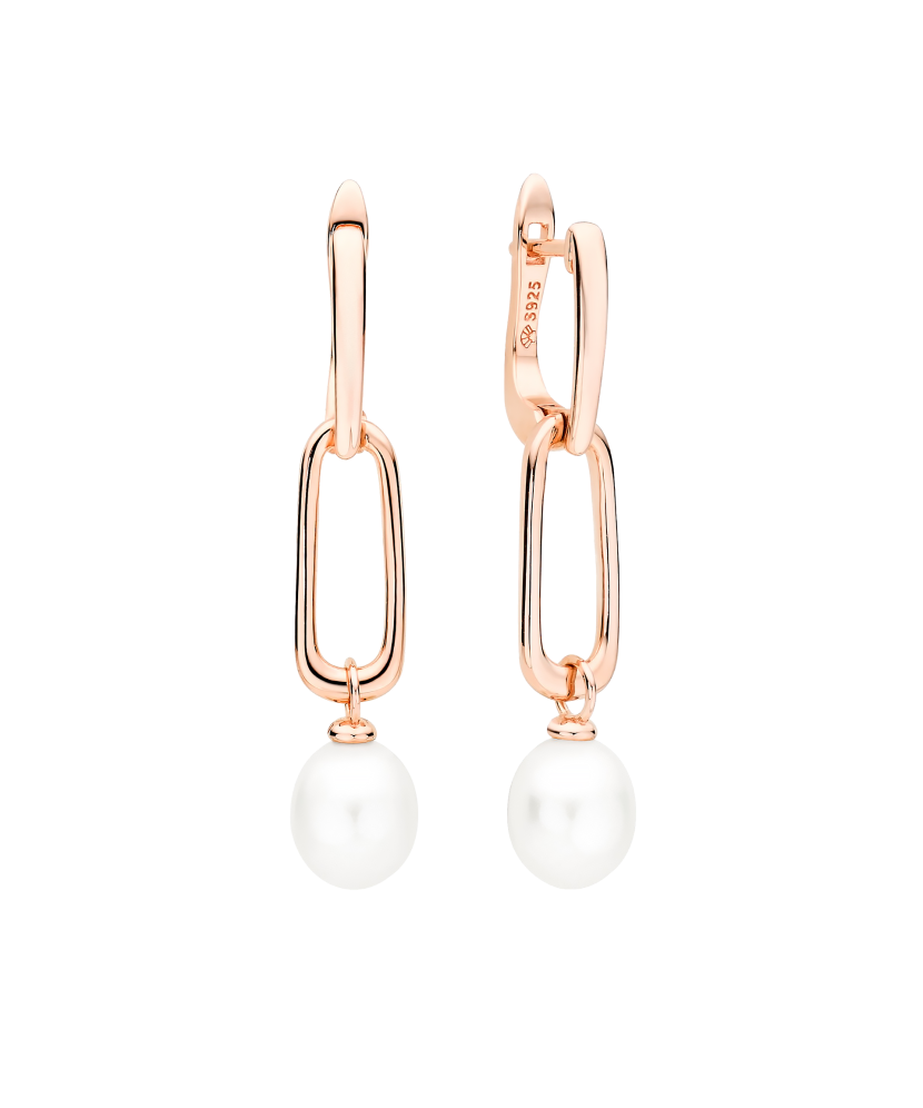 Kullatud hõbekõrvarõngad pärlitega