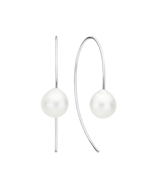 Hõbekõrvarõngad Kasumi pärlite ja tsirkoonidega